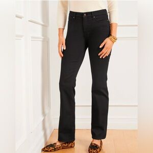 NWT Talbots HIGH-WAIST BARELY BOOT JEANS - BLACK